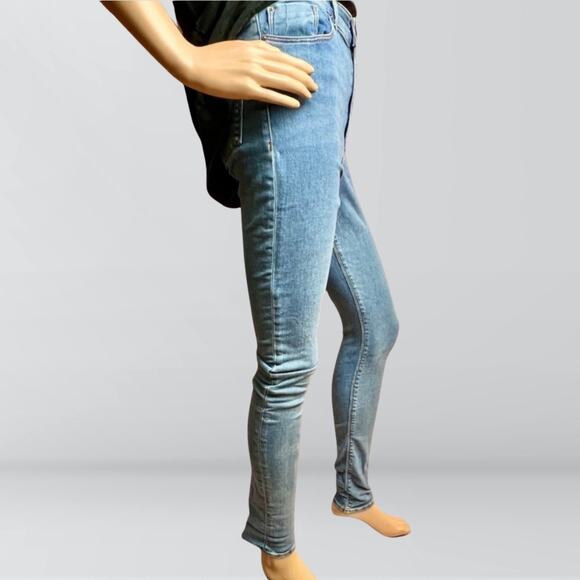 ASOS Light Blue High Rise Soft Stretch Denim Skinny Leg Jeans - Picture 2 of 3